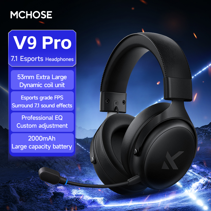 Esports Wireless Gaming Headset - MCHOSE V9 Pro Headset with Microphone