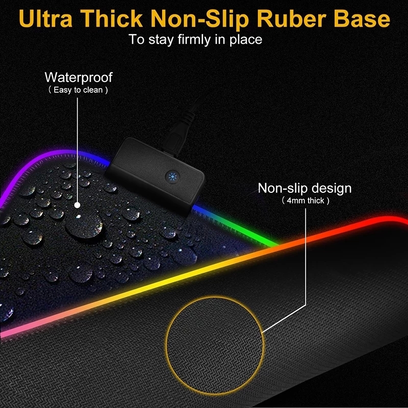 LED Light Mousepad RGB Keyboar - Esports Gaming Table review and price