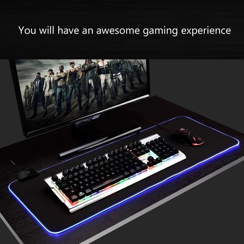 LED Light Mousepad RGB Keyboar - Esports Gaming Table review and price