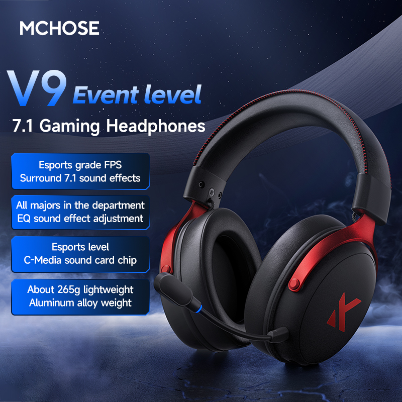 MCHOSE V9 Pro Headset with Mic - Esports Wireless Gaming Headset review and price