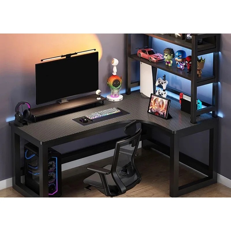 Adjustable Height L Shaped Cor - Esports Gaming Table review and price