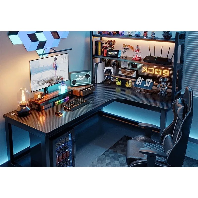 Adjustable Height L Shaped Cor - Esports Gaming Table review and price